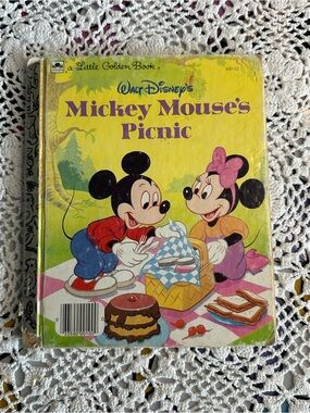Vintage 1970s Walt Disney Mickey Mouse's Picnic Little Golden Book